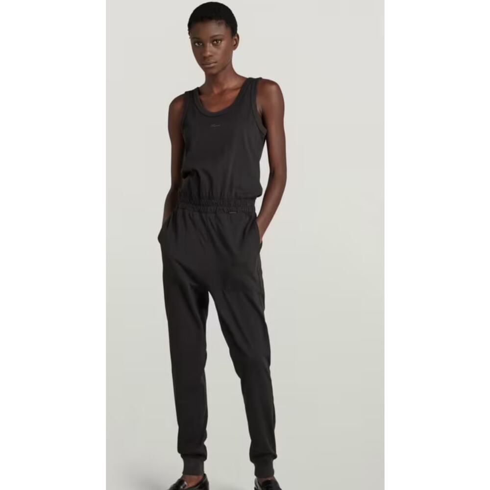 G-Star Black Sport GR Jumpsuit Size XL One Piece Tank Romper - Picture 1 of 10